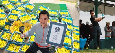 香港星級健身教練車志健 (Brian Cha) 于2013年2月18日，凌晨12時至中午12時的12個小時內(nèi)，連續(xù)將9,959個高爾夫球打到100碼外。成功刷新健力士世界紀(jì)錄，并為兩個慈善機構(gòu)籌得善款。