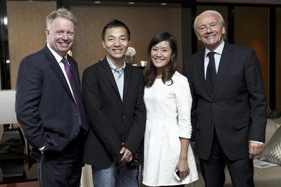 From left to right: Mr. Roy Taylor, Board of Directors of the Canadian Tourism Commission,  last year’s winning couple Mr. Qianli ZHANG and his wife Mrs. Xiaomin TANG and Mr. Derek Galpin, Managing Director of the Canadian Tourism Commission in China.
