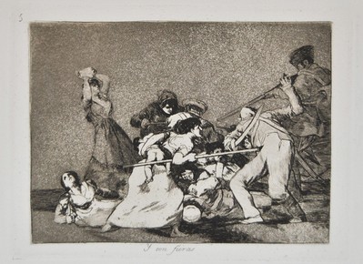 戰(zhàn)爭(zhēng)災(zāi)難之就像野獸，1812-15年（1863年第一版），銅蝕版畫(huà)，16.3&times;26厘米
